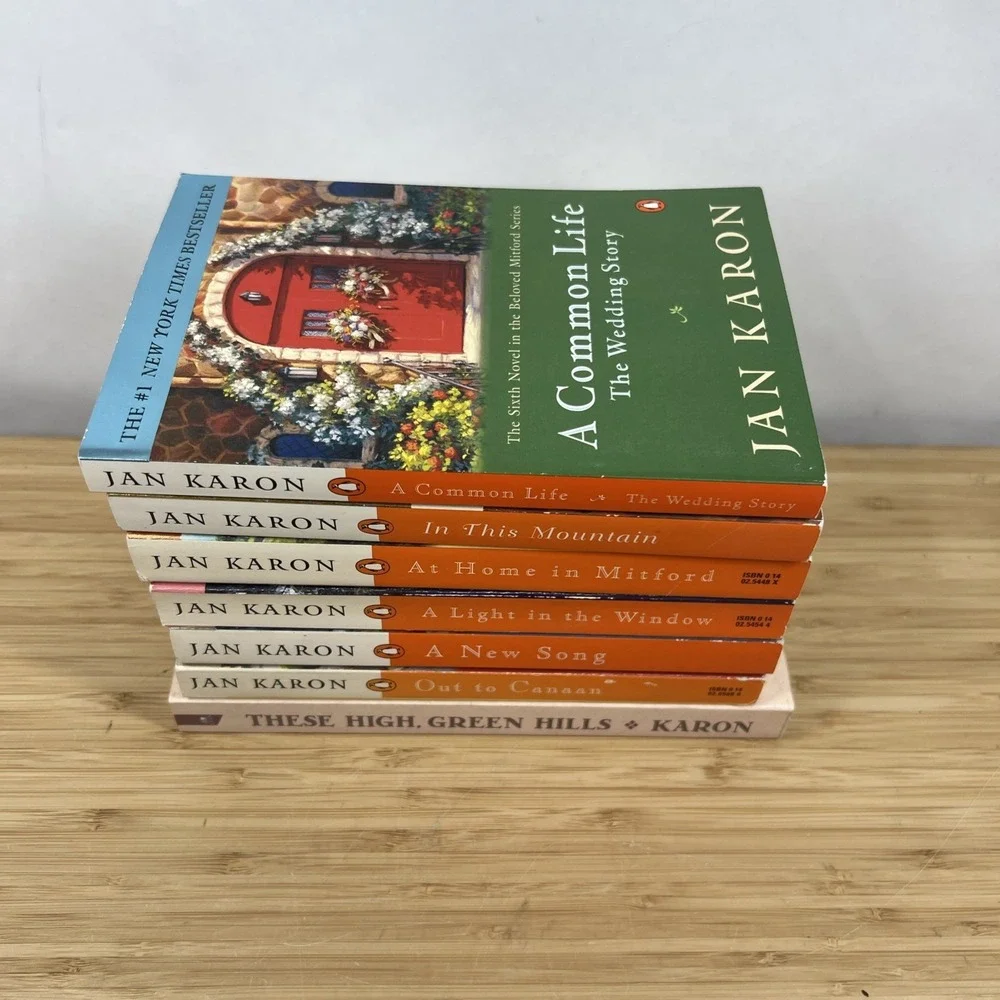 Jan Karon Mitford Series 7 Book Lot At Home Light Window Canaan Common Life